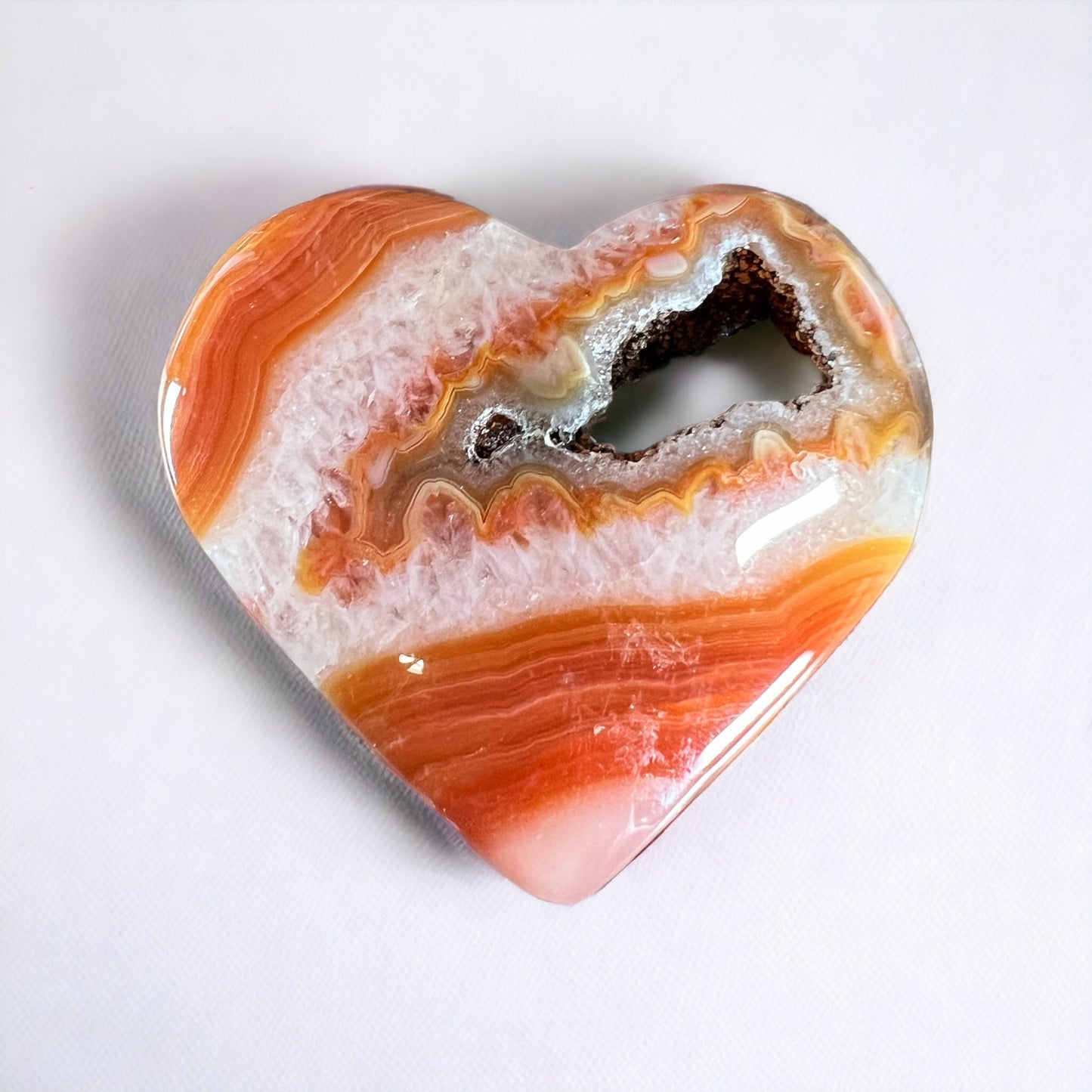 Druzy Carnelian Heart