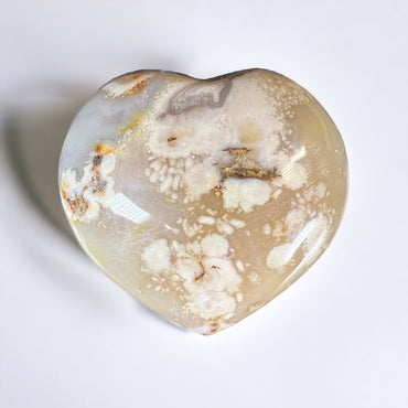 Flower Agate Heart