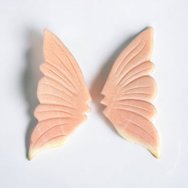 Peach Aventurine Butterfly Wings