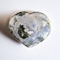 Blue Moss Agate Heart