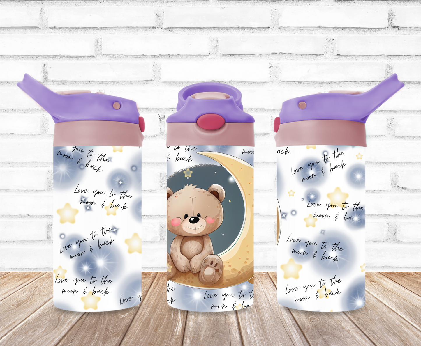 Bear on the Moon Kids Tumblers