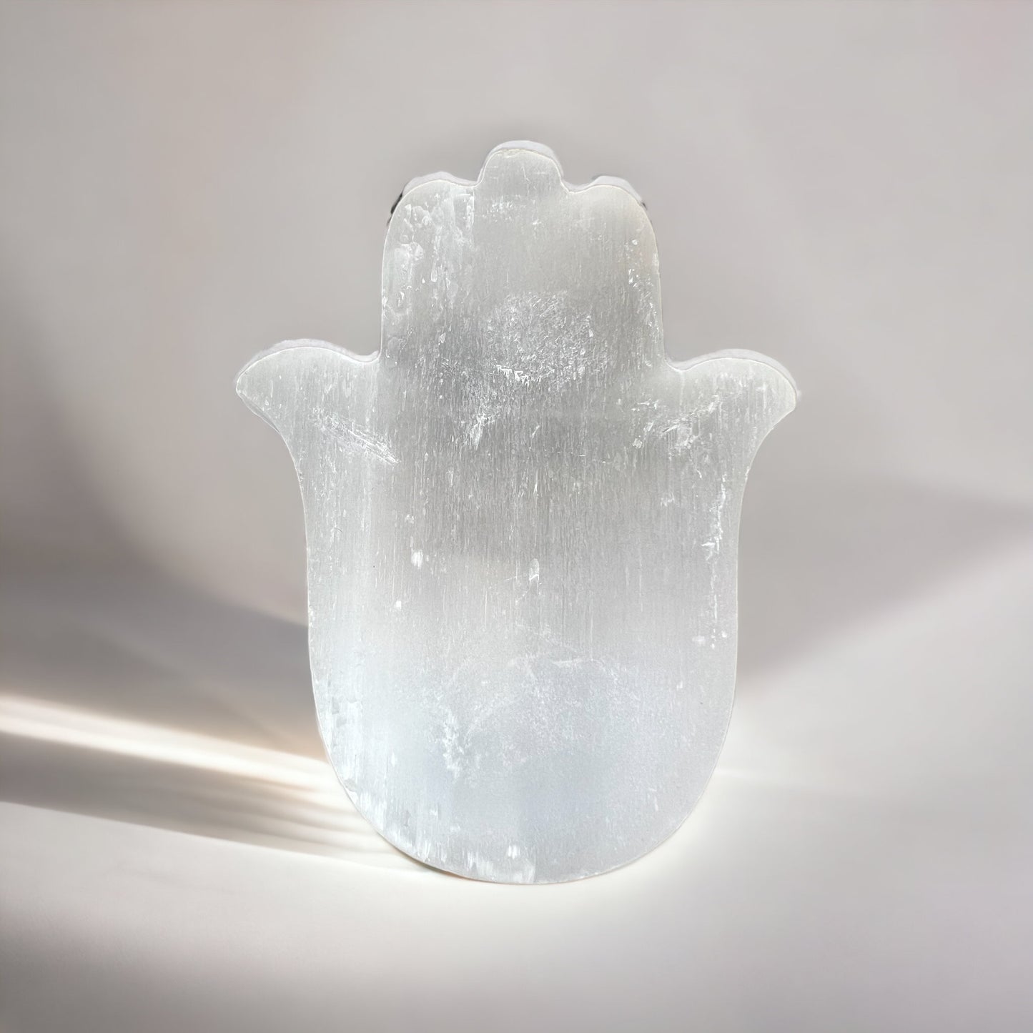 Selenite Hamsa Hand