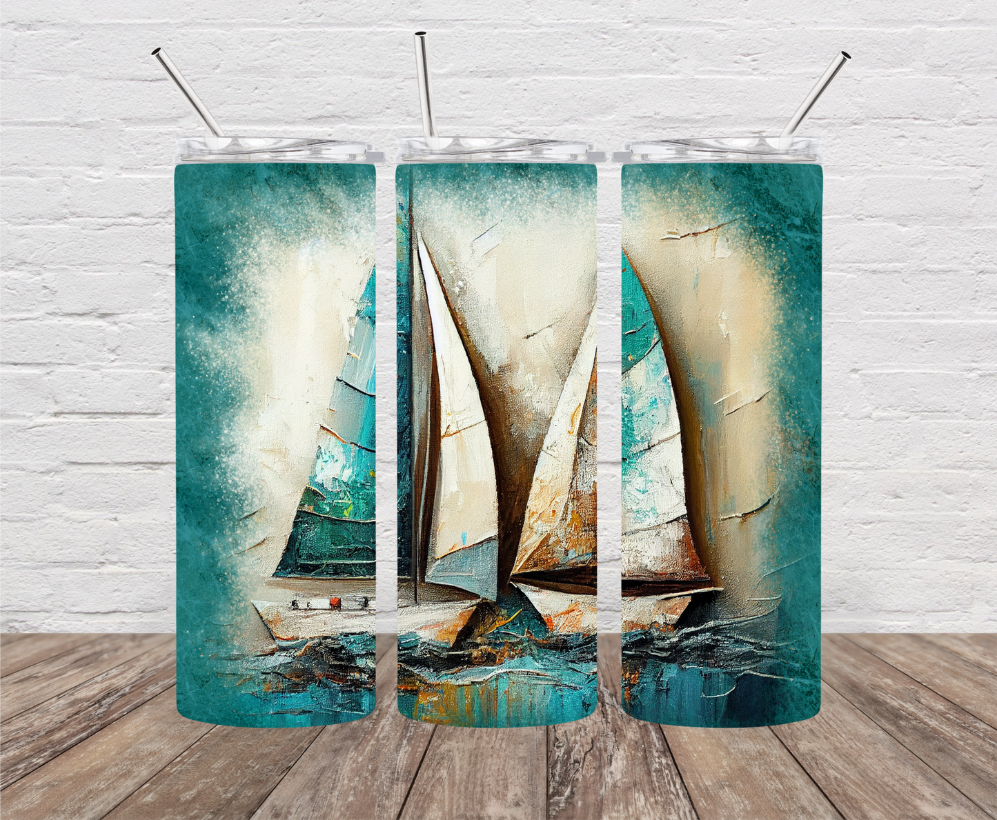 Sailboat Skinny Tumbler