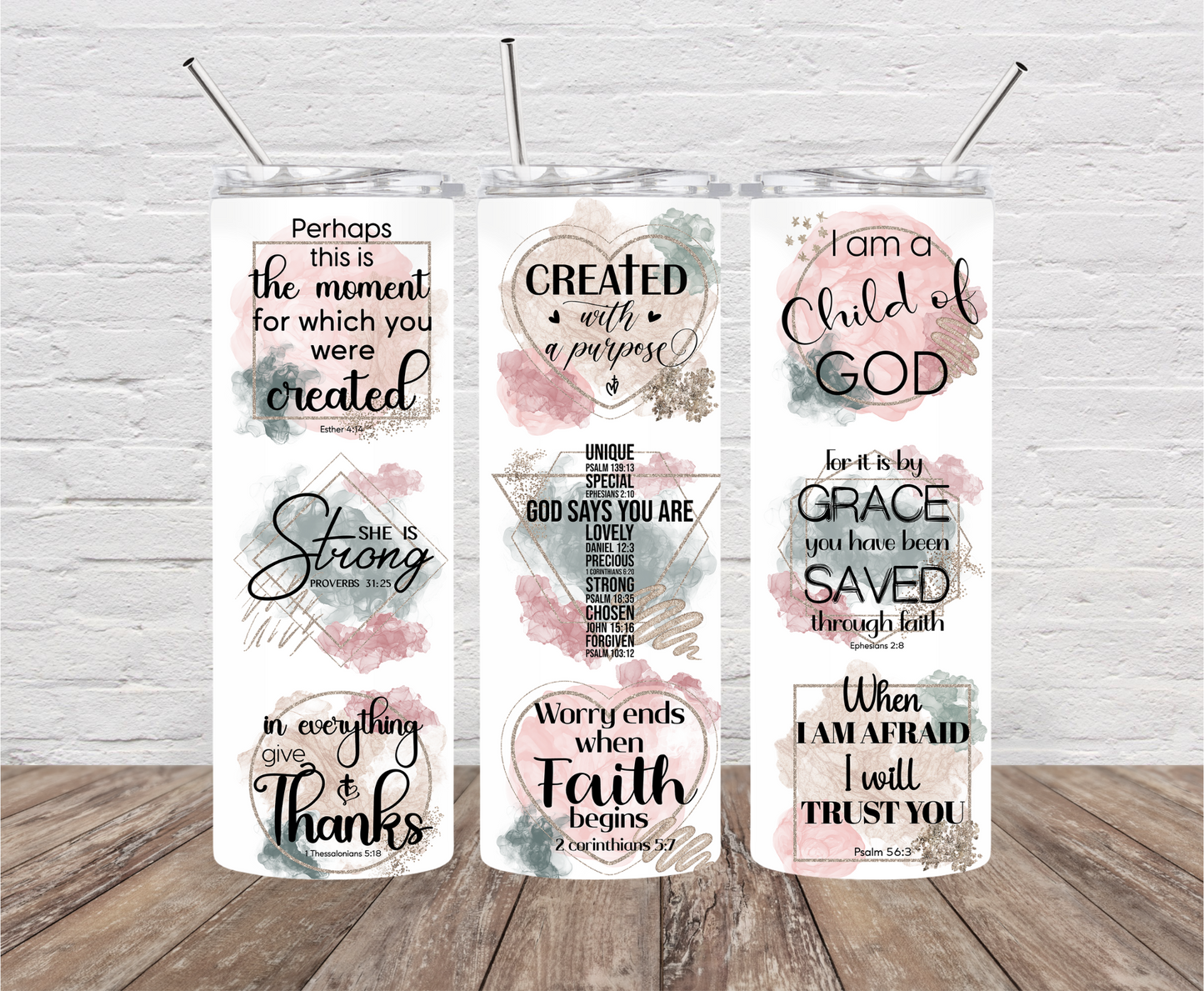 Bible Verse Skinny Tumbler