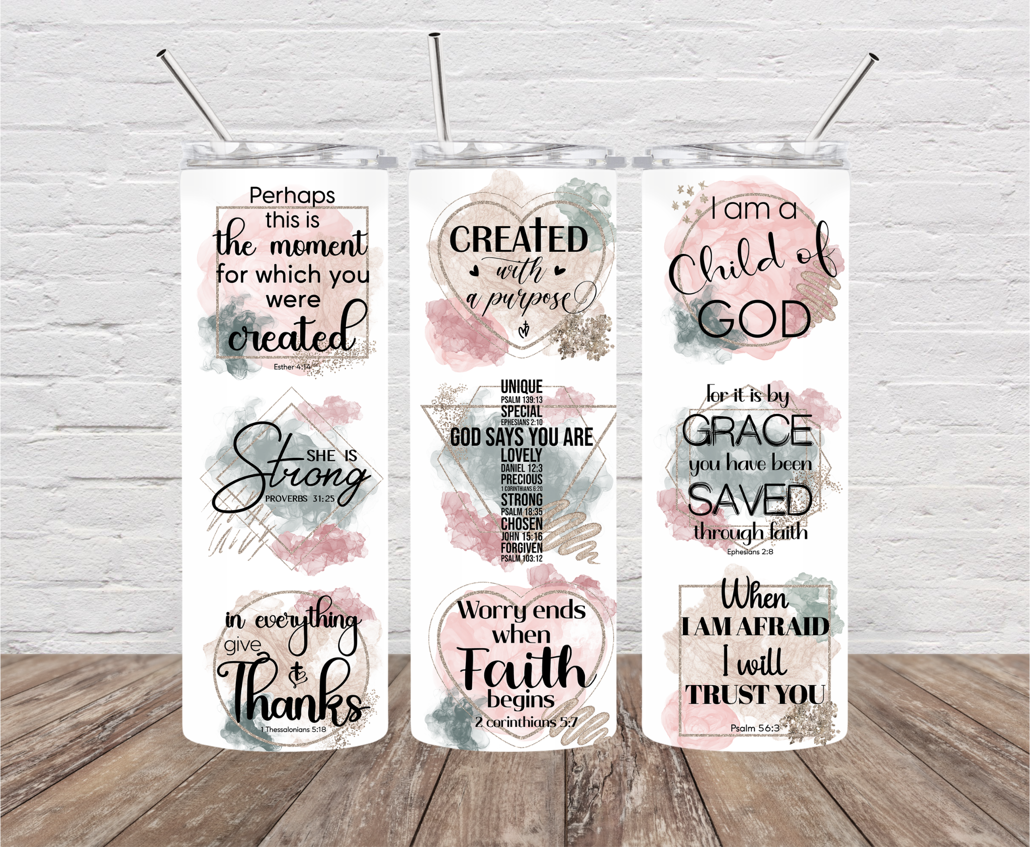 Bible Verse Skinny Tumbler