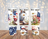 Boots & Sunflowers 40oz Tumbler