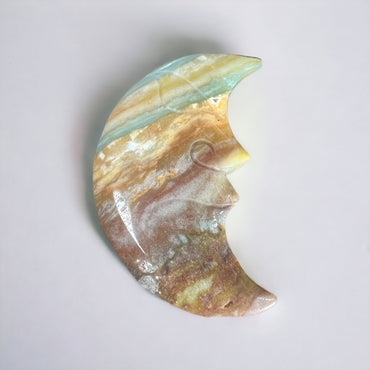 Caribbean Calcite Moon Face