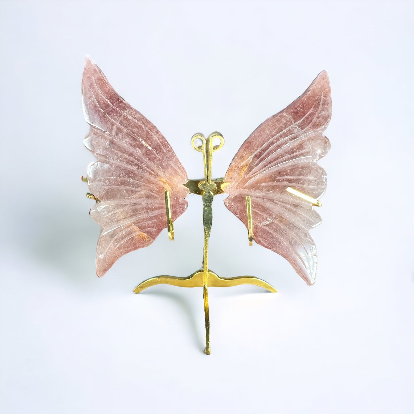 Strawberry Quartz Butterfly Wings