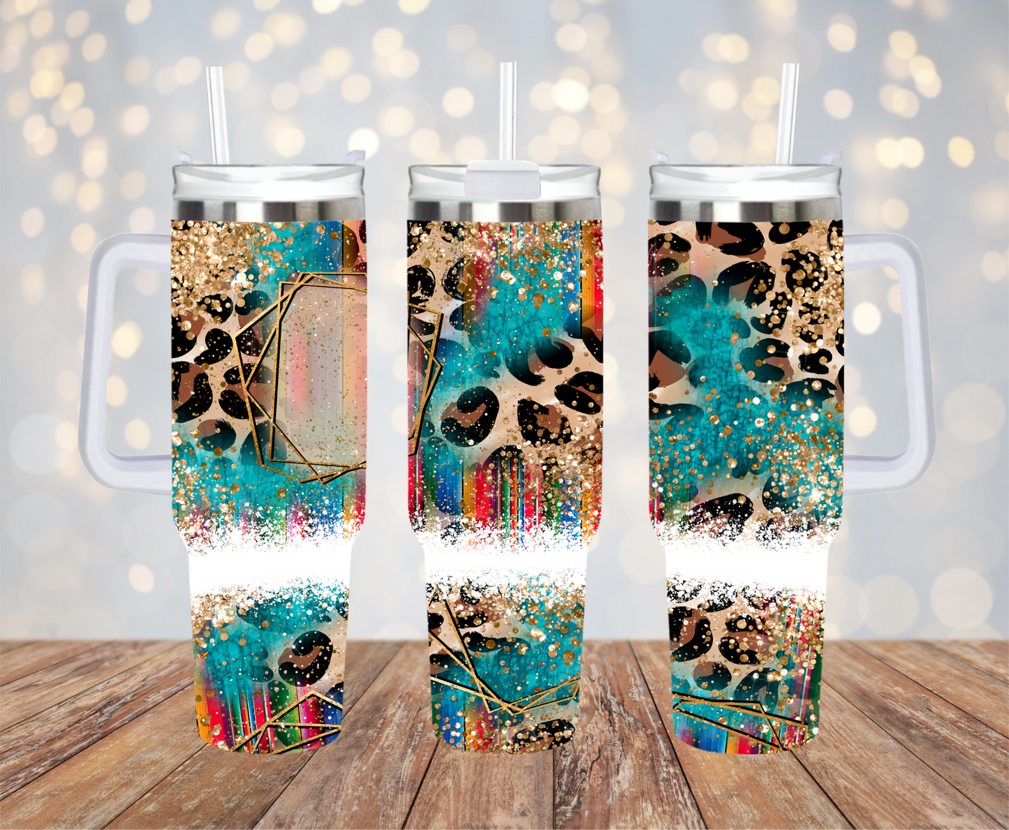 Leopard Serape 40oz Tumbler