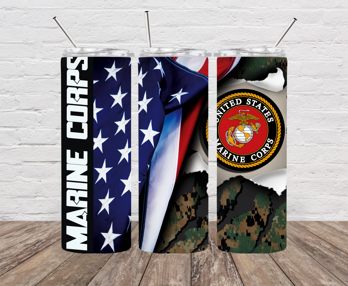 Marine Corps Skinny Tumbler