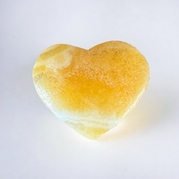 Honey Calcite Heart