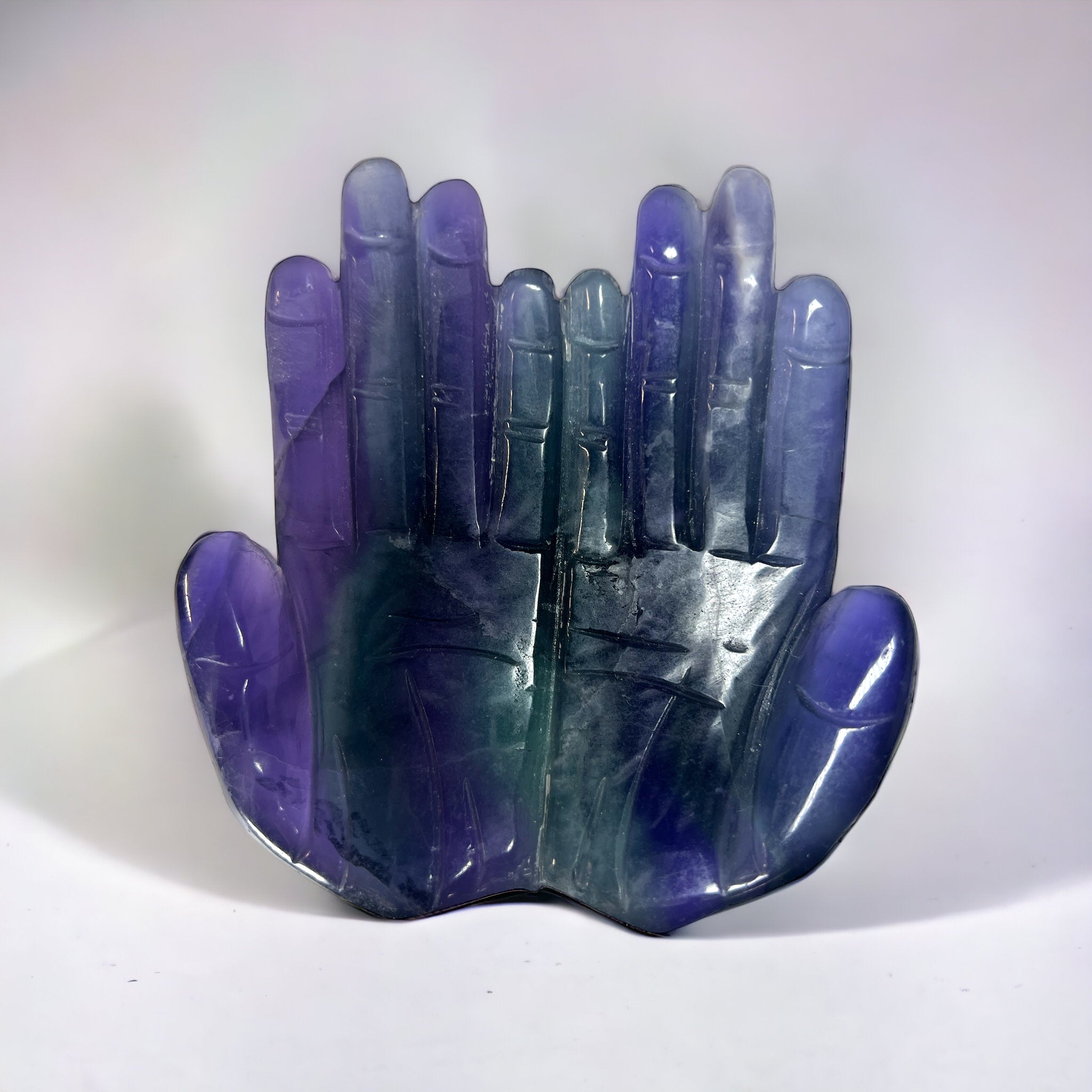 Rainbow Fluorite Hands