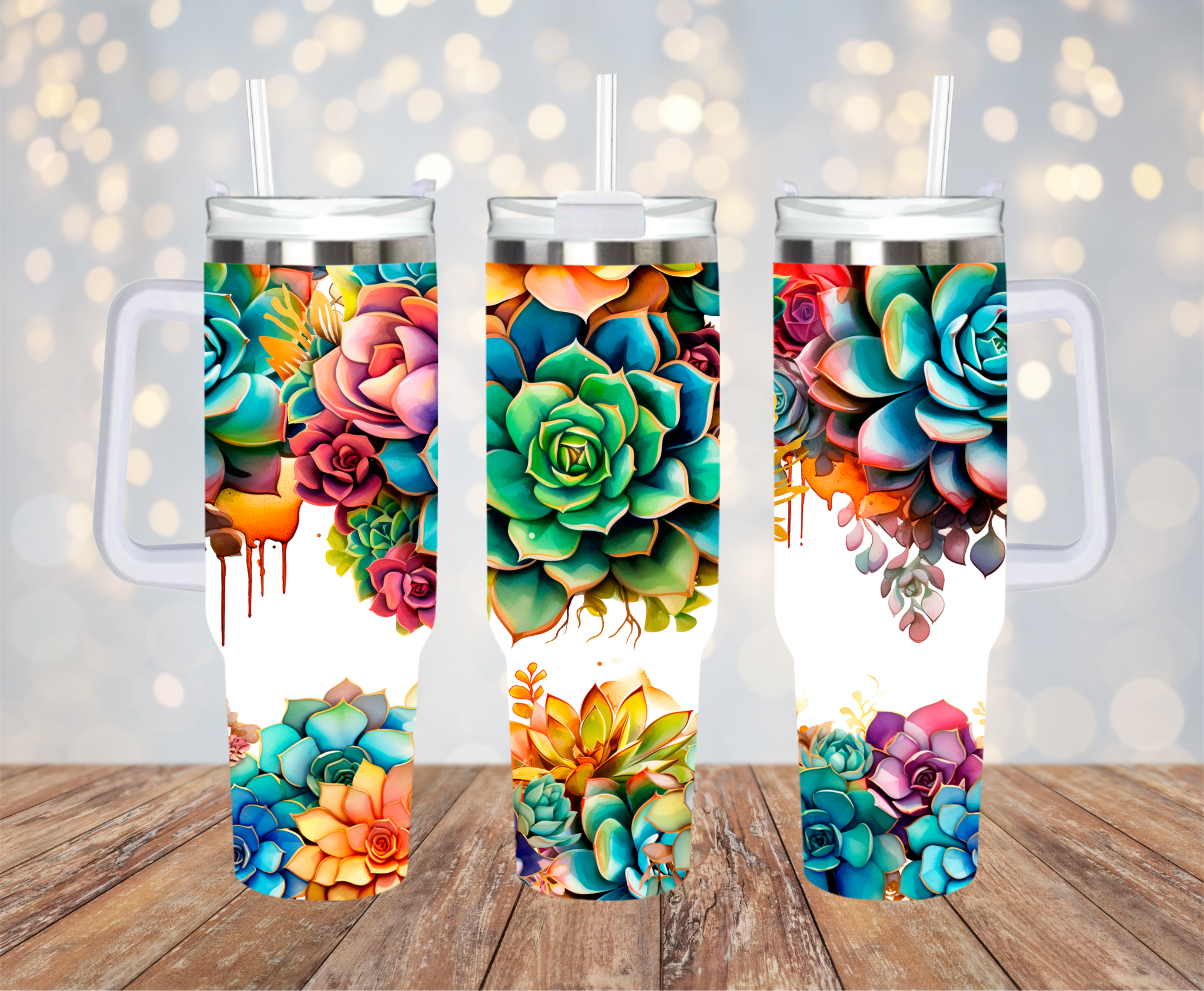 Succulents 40oz Tumbler