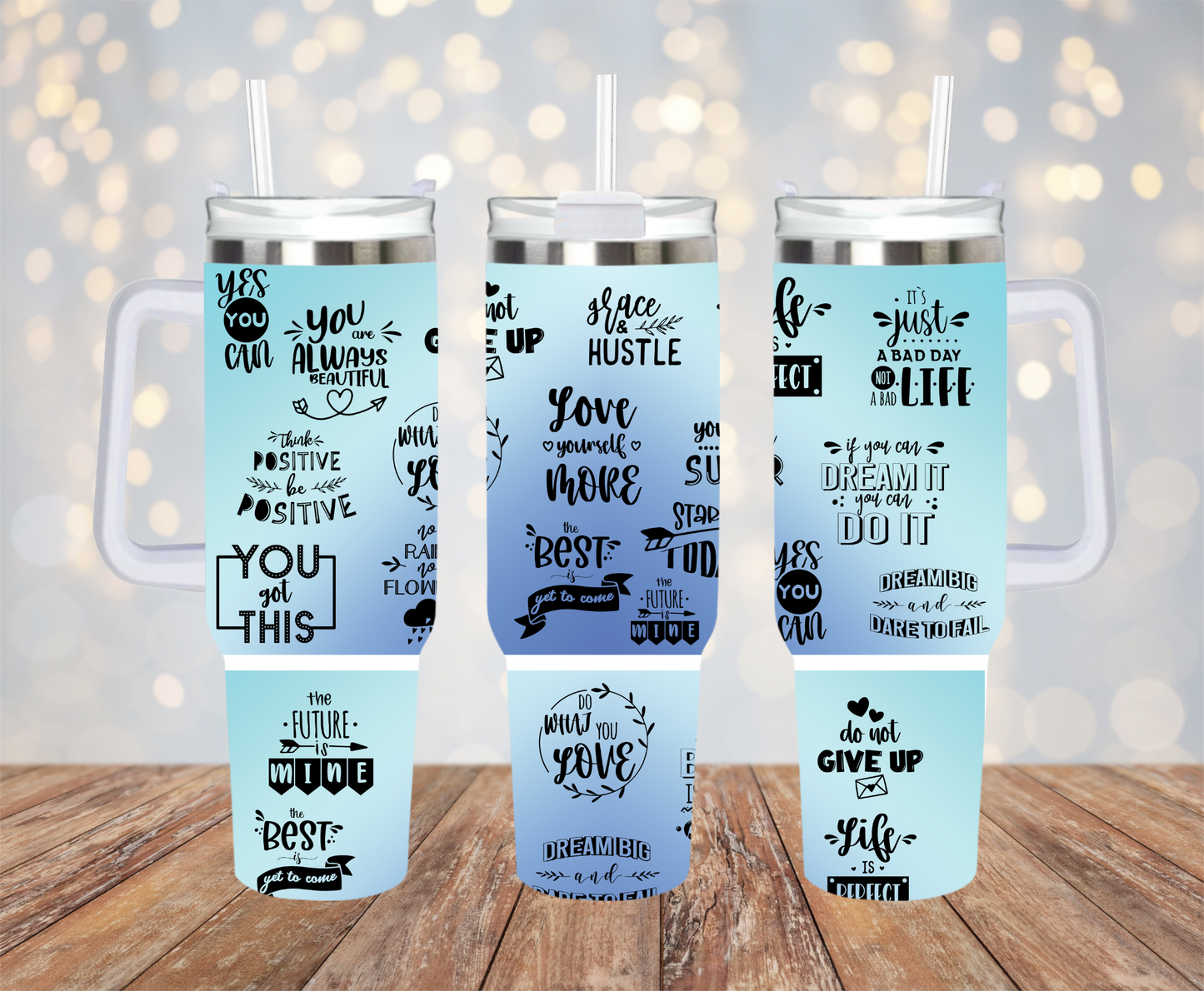 Blue Quotes 40oz Tumbler