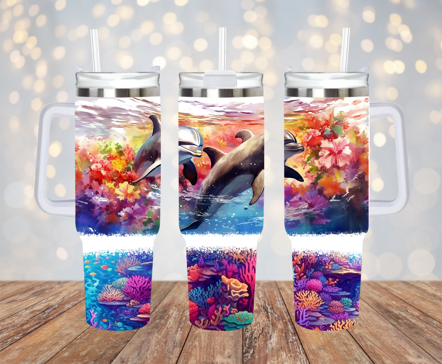 Dolphins 40oz Tumbler