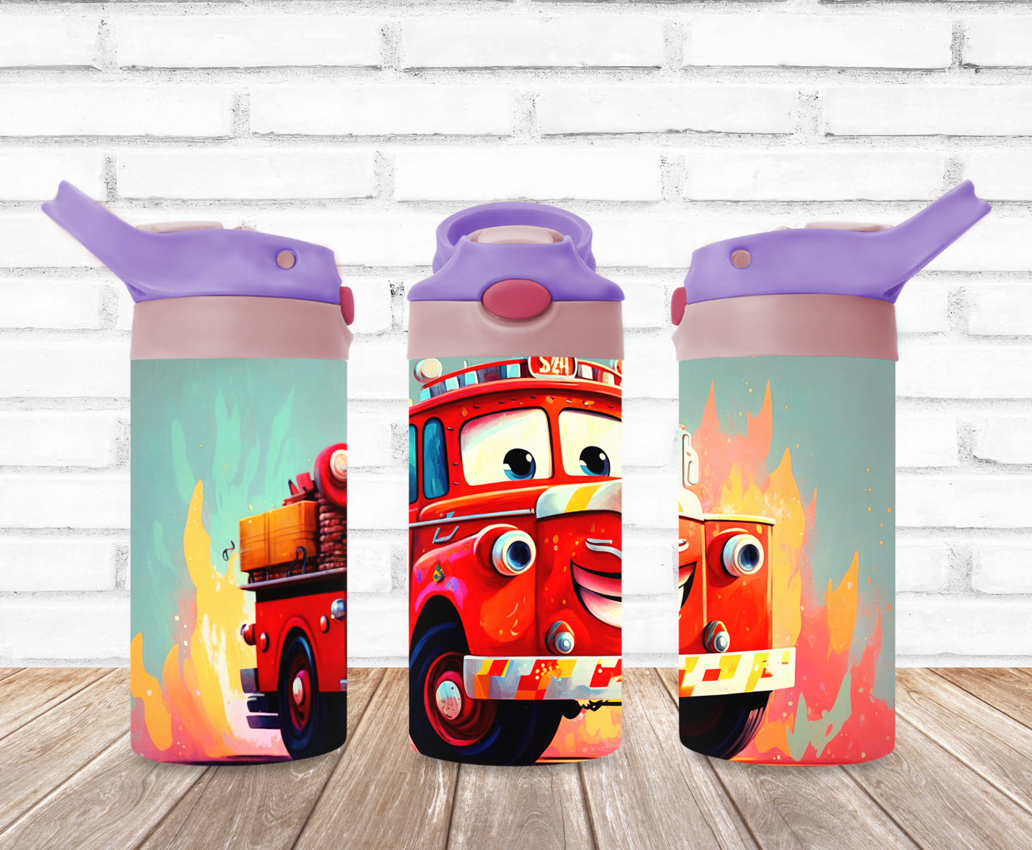 Fire Truck Kids Tumblers