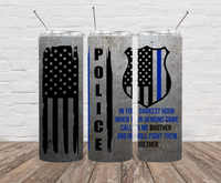 Police Skinny Tumbler